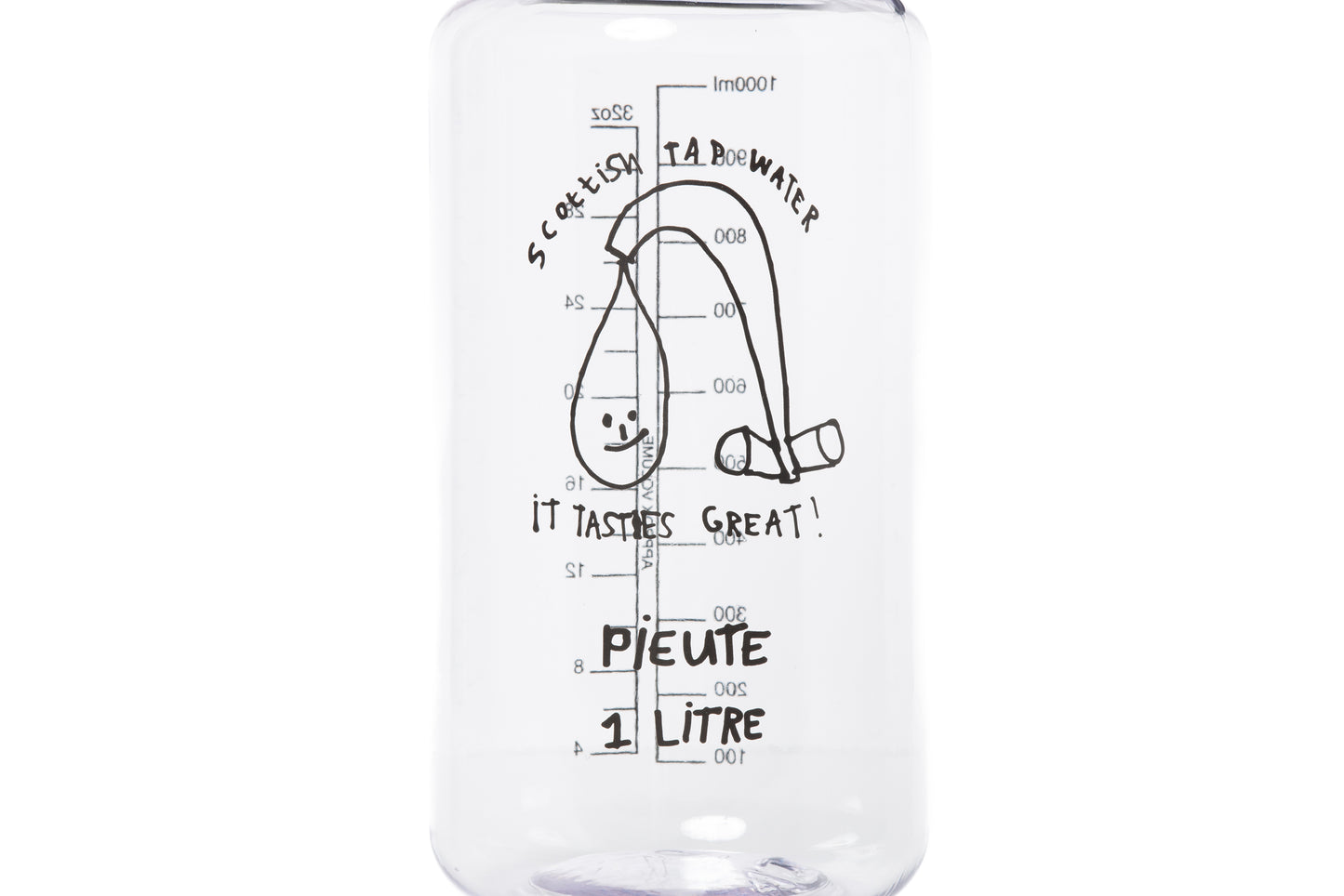 Scottish Tap Water Bottle - 1 Litre - Clear